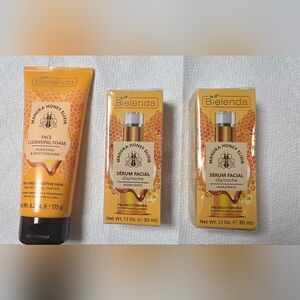 Bielenda Manuka Honey Skincare Set (Cleansing Foam + 2 Serums) - New